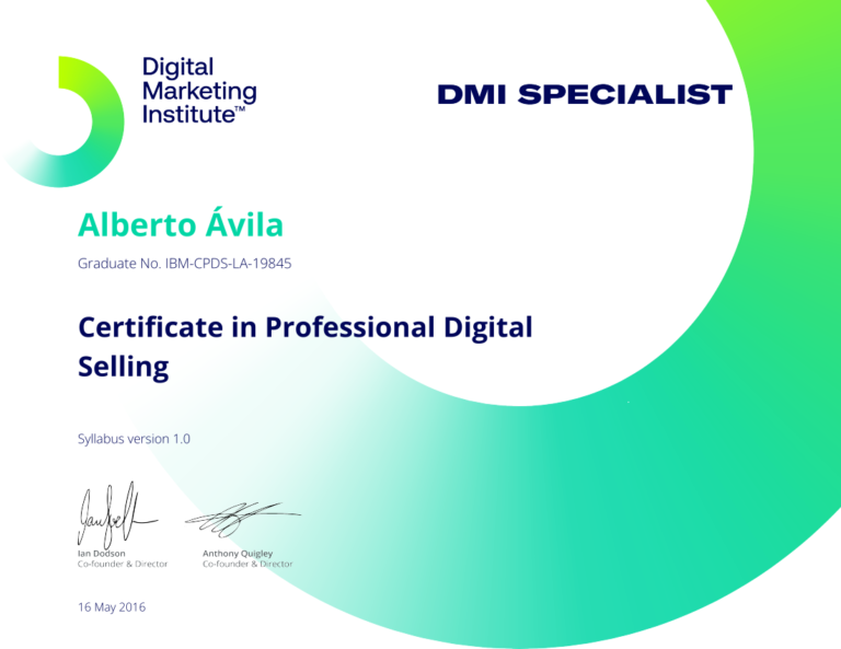 Digital Marketing Institute Certificate